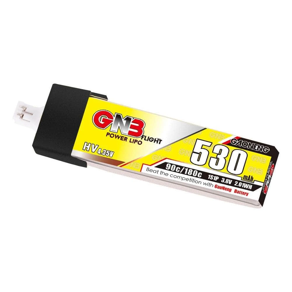 Gaoneng GNB 3.8V 1S 530mAh 90C LiHV Whoop/Micro Battery W/ Plastic Head - PH2.0 4 Gaoneng GNB 3.8V 1S 530mAh 90C LiHV Whoop/Micro Battery W/ Plastic Head - PH2.0 - Image 2