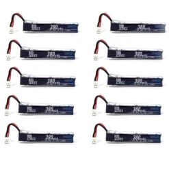 10 PACK Of RDQ Series 3.8V 380mAh 1S 60C LiHV Whoop/Micro Battery - PH2.0