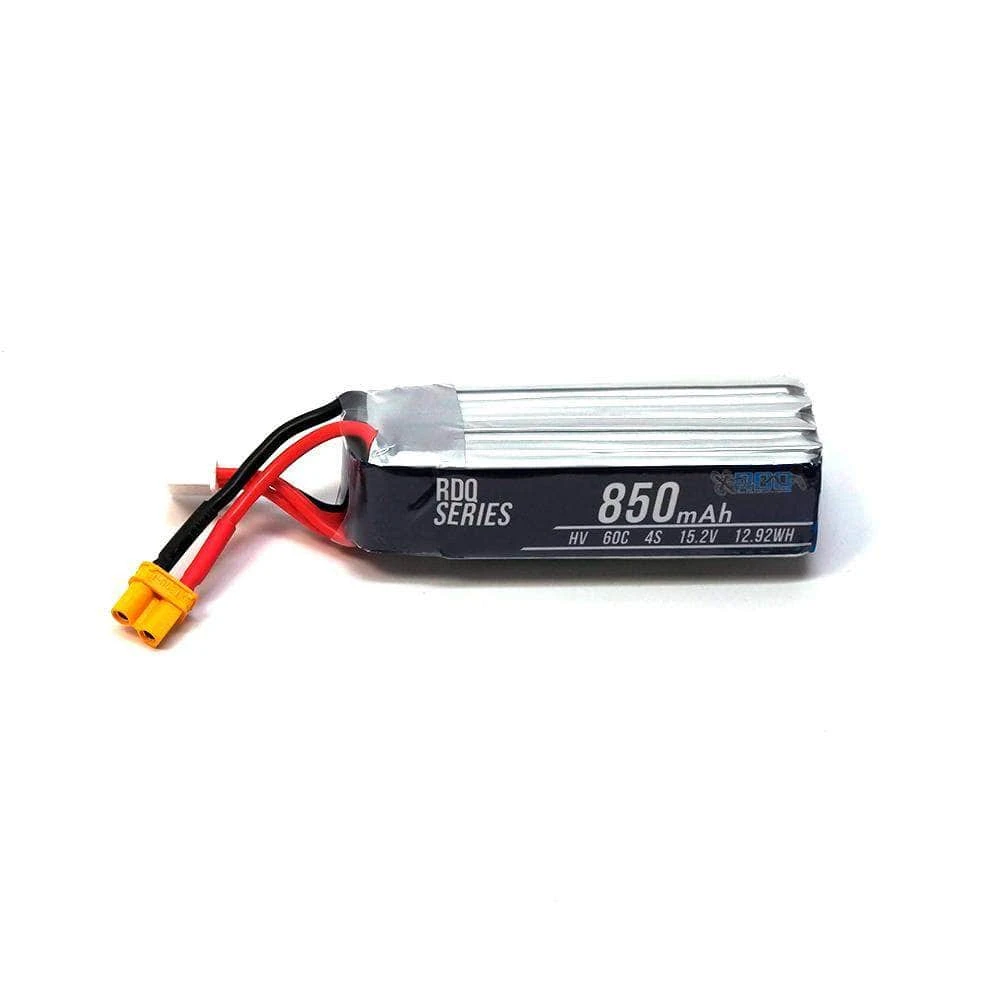 RDQ Series 15.2V 4S 850mAh 60C LiHV Whoop/Micro Battery (Long Type) - XT30 3 RDQ Series 15.2V 4S 850mAh 60C LiHV Whoop/Micro Battery (Long Type) - XT30