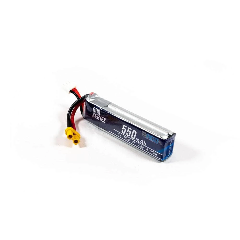 RDQ Series 7.6V 2S 550mAh 100C LiHV Whoop/Micro Battery - XT30 3 RDQ Series 7.6V 2S 550mAh 100C LiHV Whoop/Micro Battery - XT30