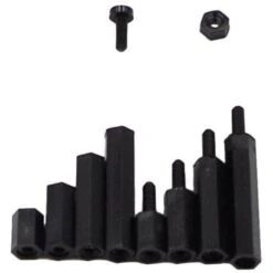 M2 Nylon Hex Male-Female Spacer Standoffs Screw Nut Assortment Kit (Black) For 2"/3" And 20x20 Rigs 10 M2 Nylon Hex Male-Female Spacer Standoffs Screw Nut Assortment Kit (Black) For 2"/3" And 20x20 Rigs -Emax Shop 51vwFfutfeL. SL1140