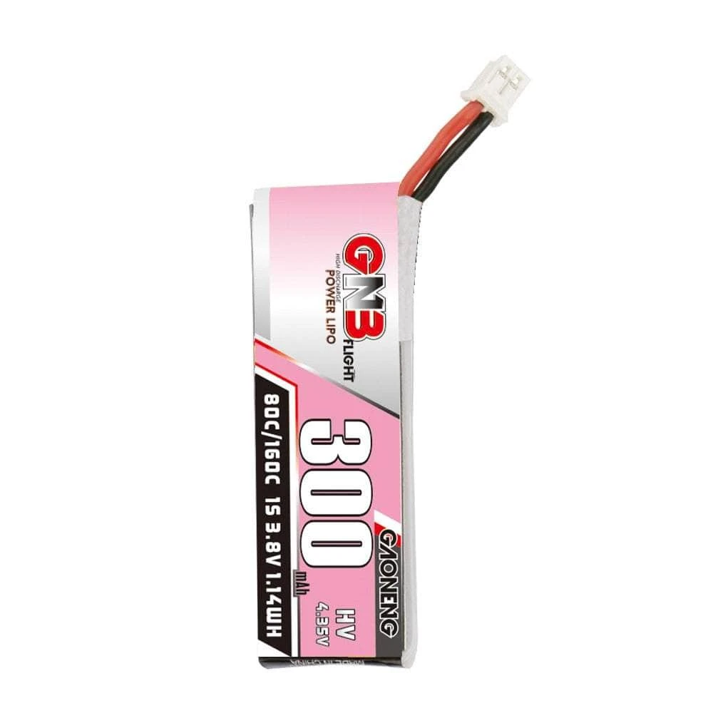 Gaoneng GNB 3.8V 1S 300mAh 80C LiHV Whoop/Micro Battery W/ Cabled Connector - PH2.0 3 Gaoneng GNB 3.8V 1S 300mAh 80C LiHV Whoop/Micro Battery W/ Cabled Connector - PH2.0