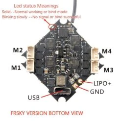 HappyModel CrazyBee F4 Pro V3 AIO Whoop Flight Controller For Larva, Sailfly, Mobula - FRSKY 21 HappyModel CrazyBee F4 Pro V3 AIO Whoop Flight Controller For Larva, Sailfly, Mobula - FRSKY -Emax Shop Frsky bottom view 1