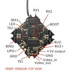 HappyModel CrazyBee F4 Pro V3 AIO Whoop Flight Controller For Larva, Sailfly, Mobula - FRSKY 20 HappyModel CrazyBee F4 Pro V3 AIO Whoop Flight Controller For Larva, Sailfly, Mobula - FRSKY -Emax Shop Frsky top view 1