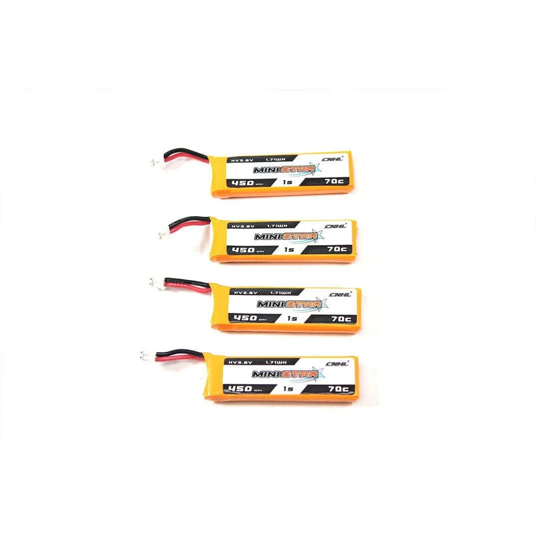 CNHL MiniStar 3.7V 1S 450mAh 70C LiHV Micro Battery (4 Pack) - PH2.0 3 CNHL MiniStar 3.7V 1S 450mAh 70C LiHV Micro Battery (4 Pack) - PH2.0