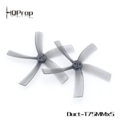 HQ Prop Duct 75mm Cinewhoop Penta-Blade 3" Prop 4 Pack - Grey