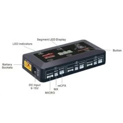 Ultra Power UP-S6 1S LiPo/LiHV 6 Channel DC Whoop Charger -Emax Shop rm9032 12
